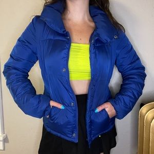 Cobalt blue puffer